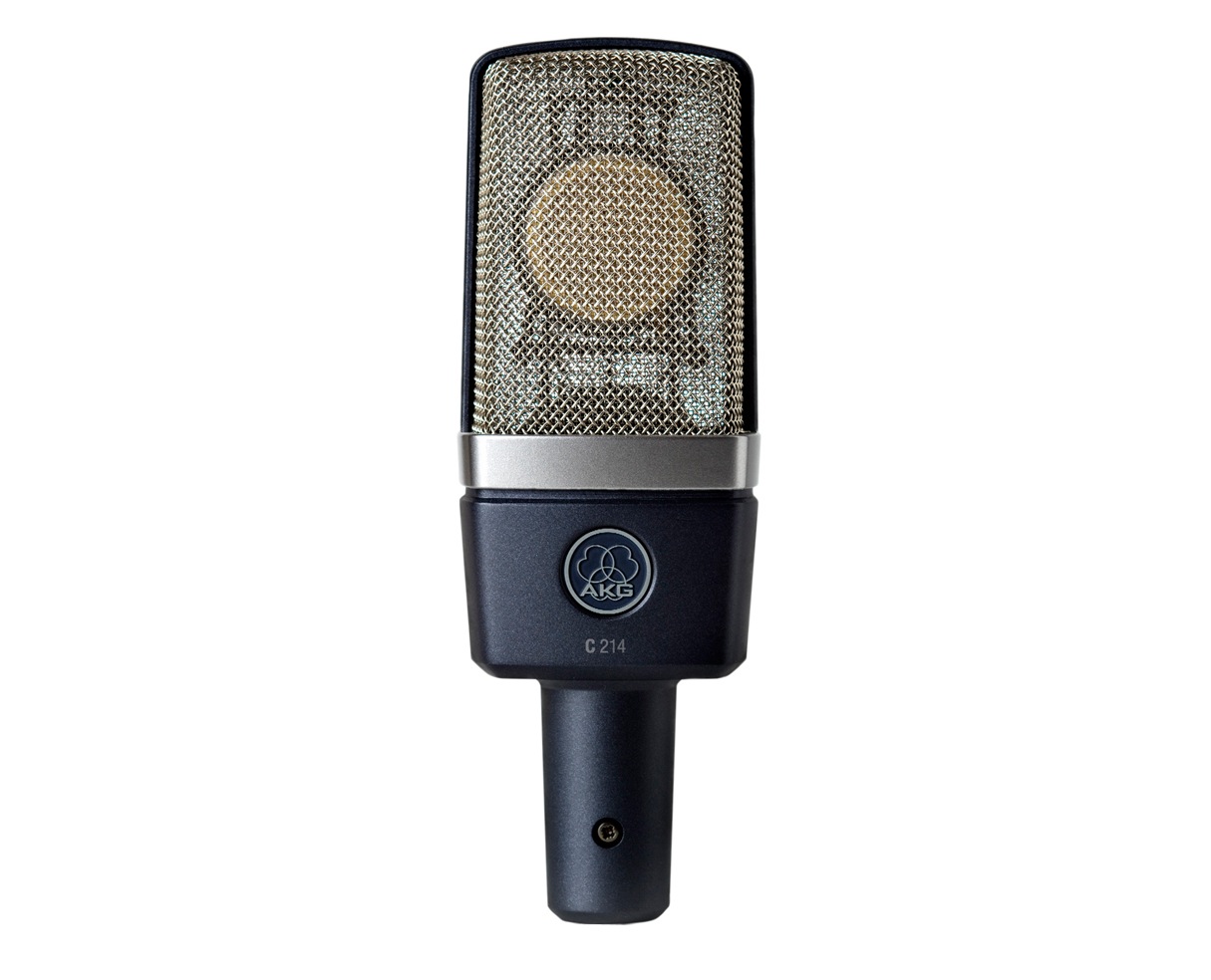AKG C214① AKG C214 Studio Condenser Microphone Recording Mic w/Case & Shock