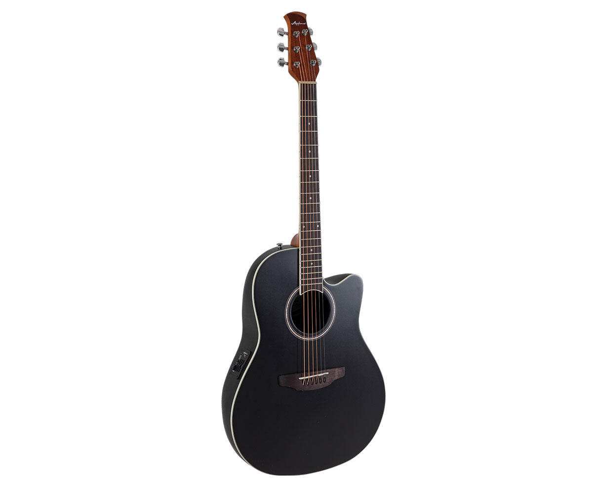 Ovation Applause AB24-5S Cutaway A/E Guitar - Black Satin - Open