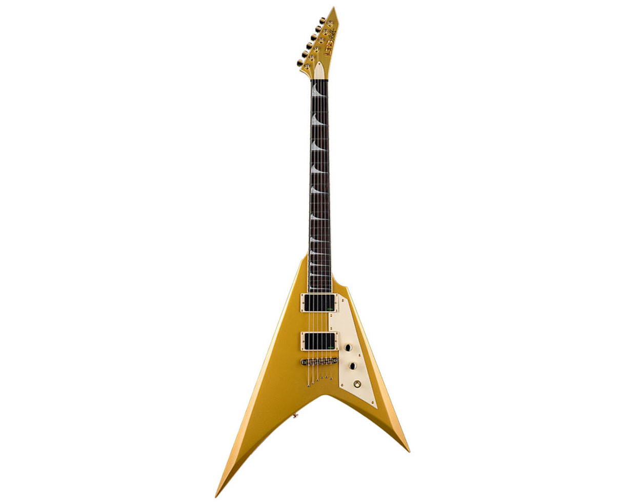 ESP LTD KH-V Kirk Hammett Signature Guitar - Metallic Gold - B