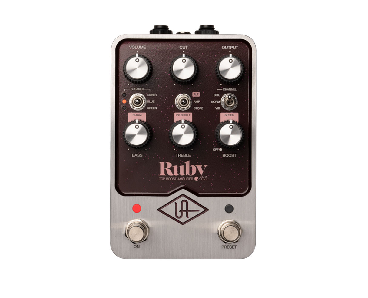 Unversal Audio UAFX RUBY AC-30 VOX アダプタ付 Universal Audio UAFX Ruby AC30 w/ Top Boost +Mods Amp Modelling